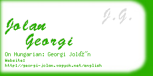 jolan georgi business card